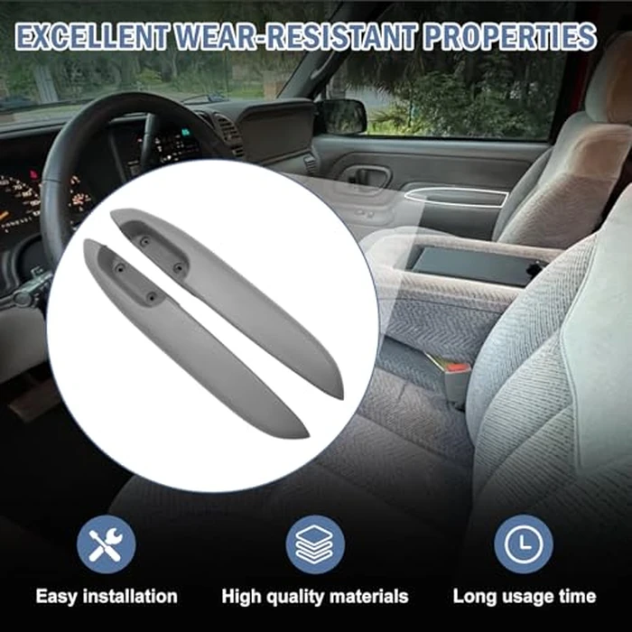 Kaloeou 80979 80980 Front Door Arm Rests Fit for Suburban Silverado Sierra C/K-Series 1995-2002, Driver and Passenger Side, Manual Window Model Light Grey 15999135, 15999136 Easy to Install by Kaloeou - Image 6