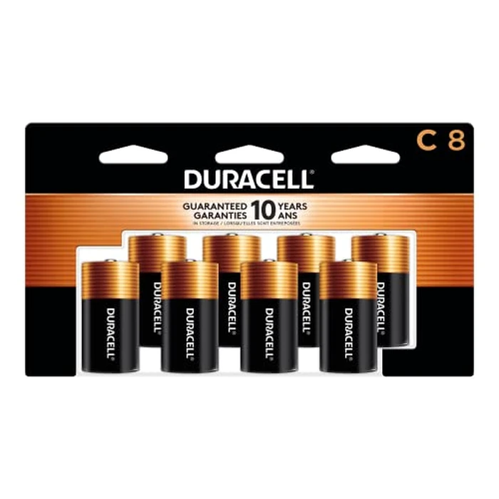 Duracell Coppertop C Batteries, 8 Count (Pack of 1), C Battery with Long-lasting Power, All-Purpose Alkaline Battery for Household and Office Devices by DURACELL - Used - Very Good condition - US$14.45
