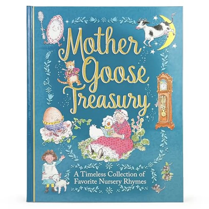 Mother Goose Treasury: A Beautiful Collection of Favorite Nursery Rhymes for Children (Hardcover Storybook Treasury) by Cottage Door Press - Image 1