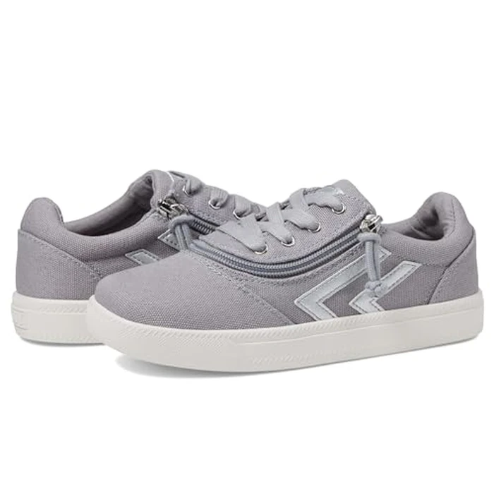 BILLY Footwear CS Sneaker Low Shoes for Kids - Ideal for Little Kids and Big Kids - Canvas Upper - Round Toe Grey Silver 7 Big Kid M by BILLY Footwear - Used - Like New condition - US$35.64