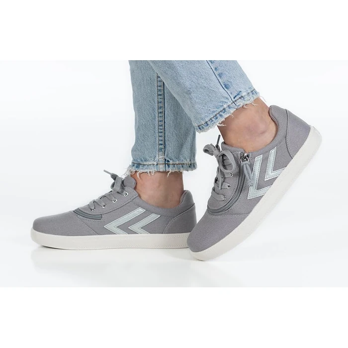 BILLY Footwear CS Sneaker Low Shoes for Kids - Ideal for Little Kids and Big Kids - Canvas Upper - Round Toe Grey Silver 7 Big Kid M by BILLY Footwear - Image 2