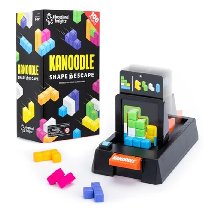 Educational Insights Kanoodle Shape Escape - Brain Teaser Puzzles for Kids Ages 8-10, 3D Spatial Puzzle Games for Adults, Teens and Kids, Problem Solving Toys and Logic Puzzles, Single Player Games by Educational Insights - Used - Like New condition
