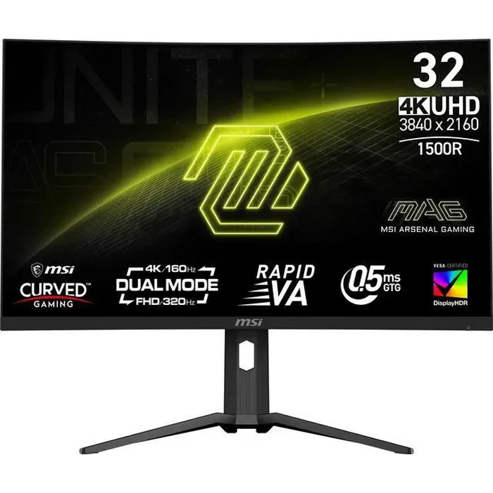 MSI 32" (31.5" viewable) DUAL MODE UHD 4K 160Hz Full HD 320Hz FreeSync Premium 0.5ms HDR400 DCI-P3 97% USB-C AI Vision Curved Gaming Computer Monitor by MSI - Image 2
