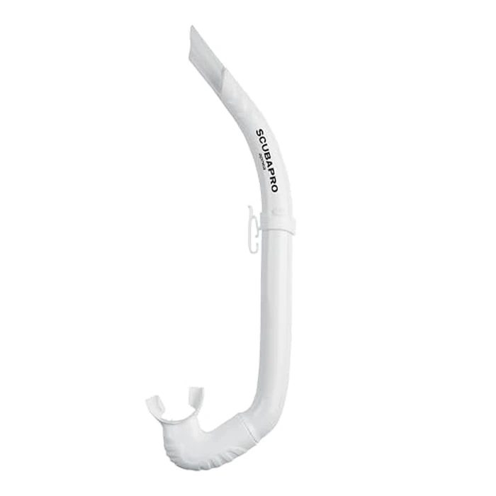 SCUBAPRO Apnea Snorkel for Freediving, Foldable J-Tube Design with Removable Upper Barrel, White by SCUBAPRO - Image 1