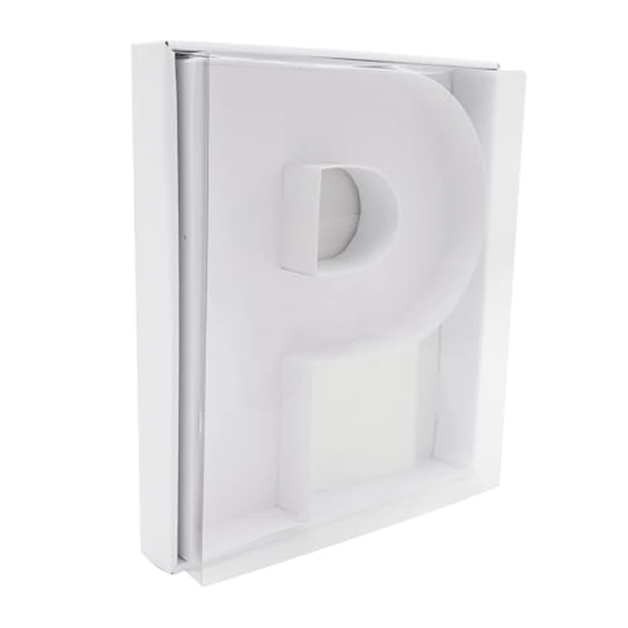 SHENGHE 12" Fillable Cardboard Letter Charcuterie Gift Cupcake Box With Cover Sweets Packaging (P) by SHENGHE - Image 1