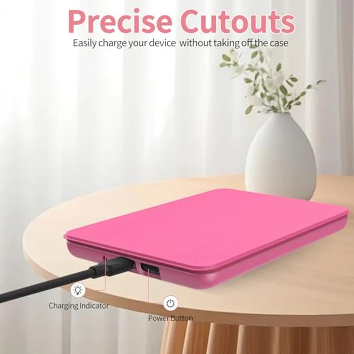 All-New Premium PU Leather Cover, Sanyetral Cover with TPU Back and Auto Sleep/Wake, Incompatible with TCL Galaxy -Raspberry by Sanyetral - Image 6
