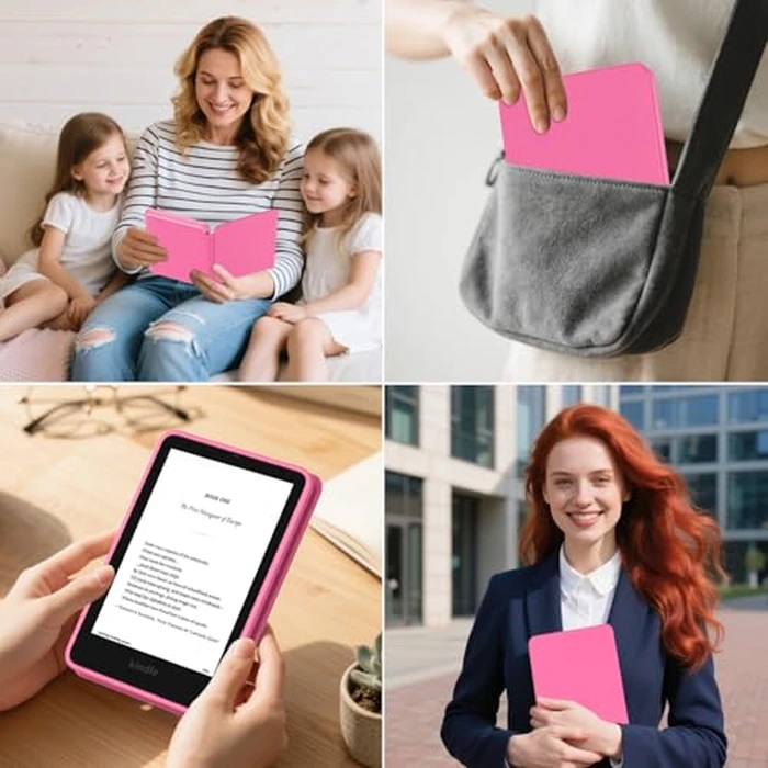 All-New Premium PU Leather Cover, Sanyetral Cover with TPU Back and Auto Sleep/Wake, Incompatible with TCL Galaxy -Raspberry by Sanyetral - Image 7