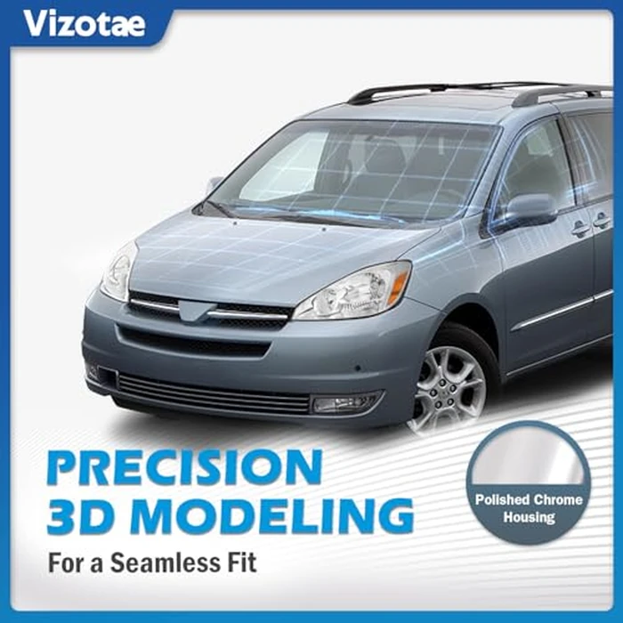 Vizotae Headlights Assembly for 2004 2005 Toyota Sienna CE, LE, XLE, XLE Limited Halogen Headlamp Replacement, High/Low Beam W/Bulbs, Driver & Passenger Side by Vizotae - Image 2