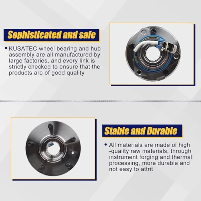 KUSATEC 513121 Front Wheel Hub and Bearing Assembly Compatible with Cadillac DeVille/Seville, Chevrolet Impala/Venture, Buick Regal/Lucerne/LeSabre/LaCrosse, Pontiac Bonneville/Montana, 5 Lugs w/ABS by KUSATEC - Image 5