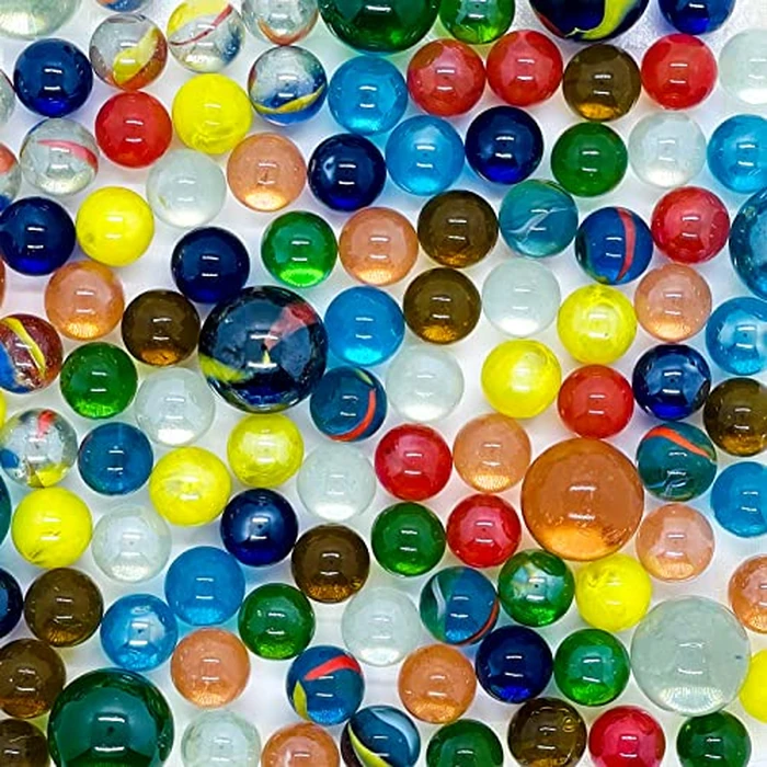 110 PCS Colorful Glass Marbles Set for Marble Games, Marbles Bulk for 6+ Yrs Old Boys Girls Kids Marble Games Party Favor Toys DIY Home Decor by SAIBURAZ - Image 4
