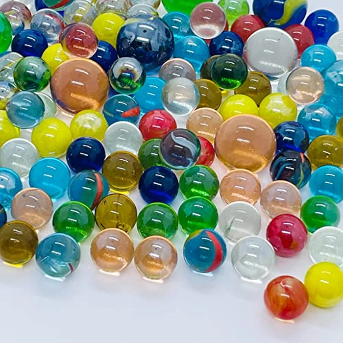 110 PCS Colorful Glass Marbles Set for Marble Games, Marbles Bulk for 6+ Yrs Old Boys Girls Kids Marble Games Party Favor Toys DIY Home Decor by SAIBURAZ - Image 5