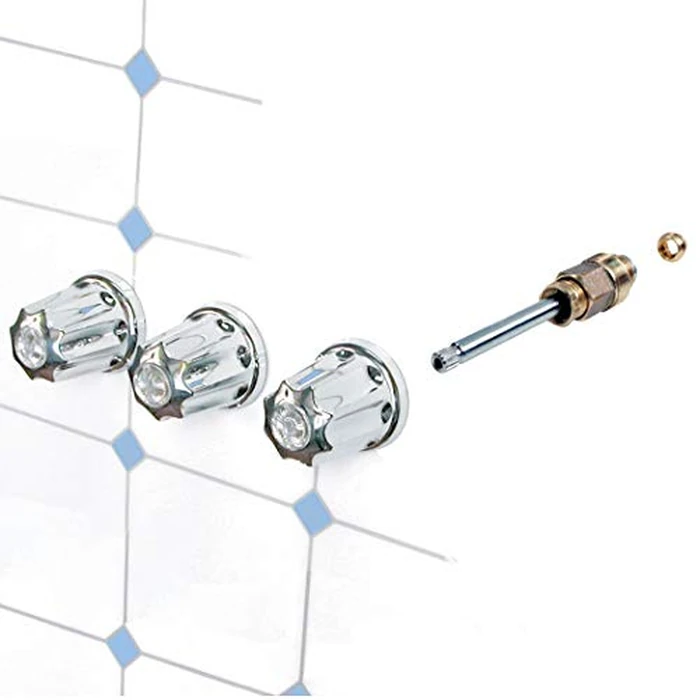 DANCO Bathtub and Shower 3-Handle Remodel/Rebuild Trim Kit for Gerber Faucets | Knob Handle | 11B-1H, 11B-1C, 11B-4D | Chrome (39617) by Danco - Image 2