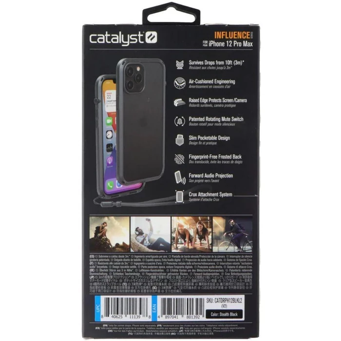 Catalyst Influence Phone Case for Apple iPhone 12 Pro Max - Stealth Black by Catalyst - Image 3