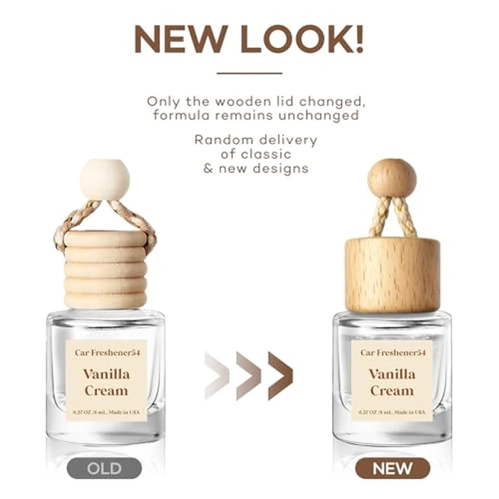 HoogaLife Car Air Freshener Diffuser 2 Pack Hanging Air Freshener Diffuser - Vanilla Cream Fragrance Oil Air D iffuser for Car, 45+ days Long Lasting Fragrance Made in USA C ar Air Fresheners (V54) by HoogaLife - Image 2