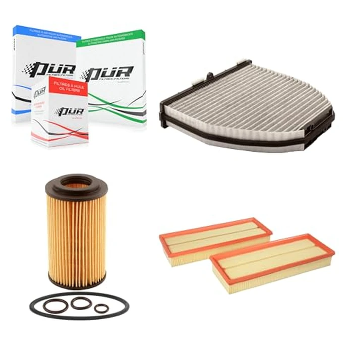 PUR 1x Air + 1x Cabin + 1x Engine Cartridge Oil Filter (3 Total) Kit Replacement For Mercedes-Benz GLK350 C300 C250 E350 C350 C230 E550 KFM-100464 by PUR - Used - Very Good condition - CA$52.14