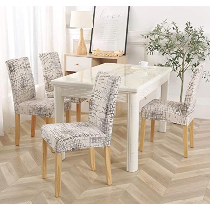 JMYDecor Dining Chair Covers Set of 6,Stretch Printed Removable Washable Chair Slipcovers Seat Protector Cover for Kitchen Dining Room Home Party Hotel Wedding by JMYDecor - Image 5