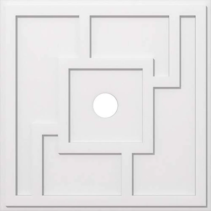 Ekena Millwork CMP34KX-04000 Knox Architectural Grade PVC Contemporary Urethane Ceiling Medallions 34"OD x 4"ID x 11 3/4"C x 1"P by Ekena Millwork - Used - Very Good condition