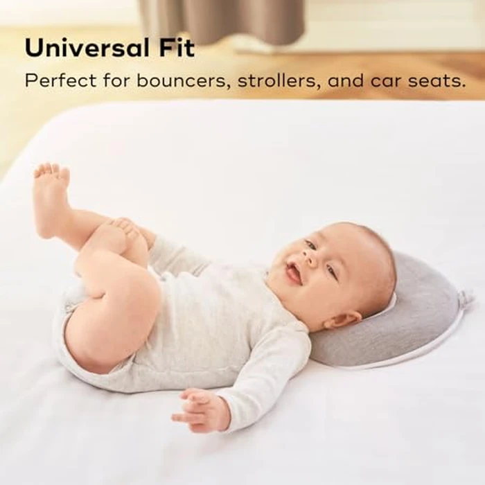 Babymoov Cosyhead Fresh Head Cushion, Gray and White - Soft Cotton Support for Baby Bouncers, Strollers & Car Seats by Babymoov - Image 3