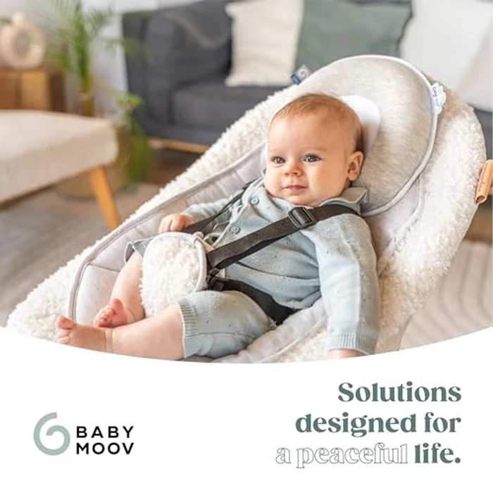Babymoov Cosyhead Fresh Head Cushion, Gray and White - Soft Cotton Support for Baby Bouncers, Strollers & Car Seats by Babymoov - Image 5