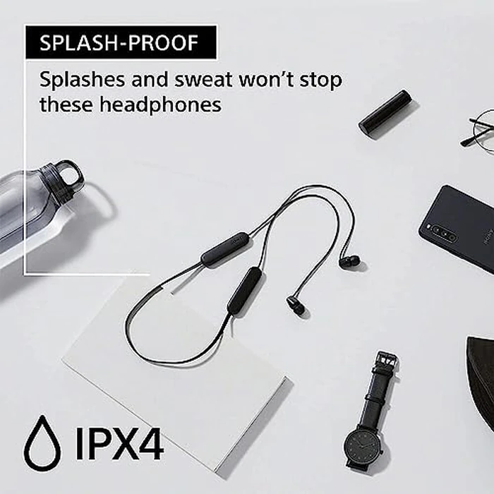 Sony WI-C100 Wireless in-Ear Bluetooth Headphones with Built-in Microphone, Black by Sony - Image 4