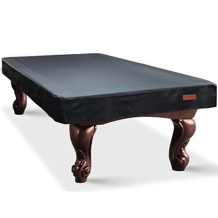 K-Musculo Pool Table Cover, Heavy Duty Leatherette Billiard Table Cover, Waterproof and Tearproof, 6.5/7/7.5/8/8.5/9 Foot Fitted(Black, 7.5FT) by K-Musculo - Used - Very Good condition