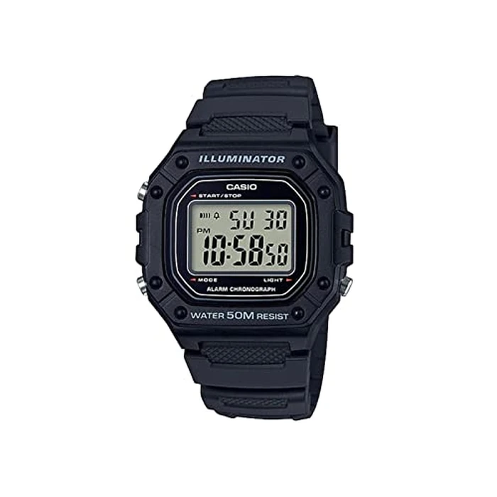 Casio Men's W-218H-1AVCF Classic Digital Display Quartz Black Watch by Casio - Used - Like New condition