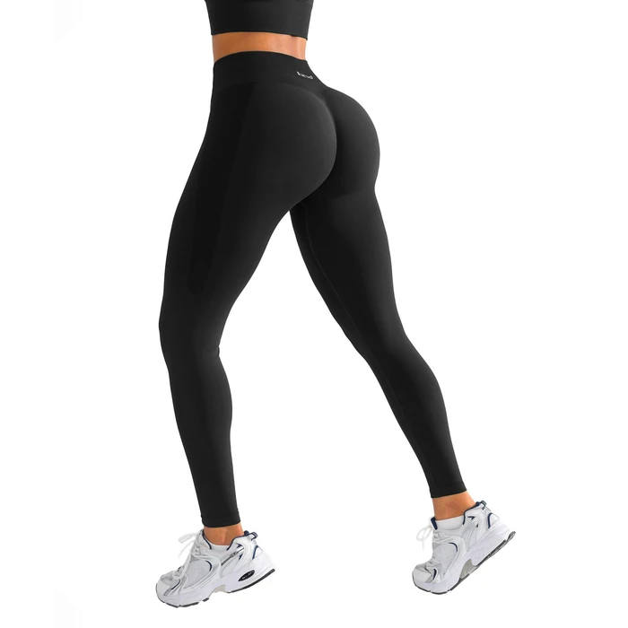 BRXL Butt Lifting Workout Lycra Leggings for Women Tummy Control High Waist Seamless No Front Seam Gym Yoga Running Leggings Black M by BRXL - Image 1