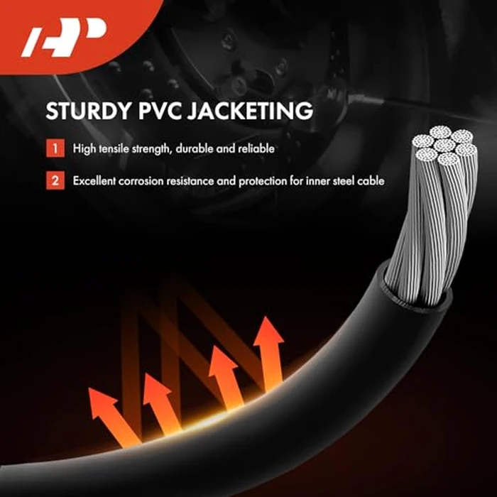 A-Premium Intermediate Side Parking Brake Cable Assembly Compatible with Ford and Mercury Models: Explorer 2006-2010, Explorer Sport Trac 2009-2010, Mountaineer 2006-2010 - Replace# 6L2Z2A793AA by A-premium - Image 3