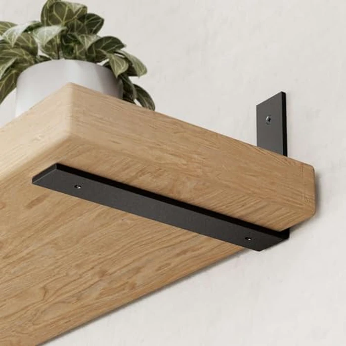 6-Pack Heavy Duty 10-Inch Black Shelf Brackets, L Shelf Bracket 10 Inch for Floating Shelves, 1/5-Inch Thick by WEKIS - Used - Very Good condition - US$23.78