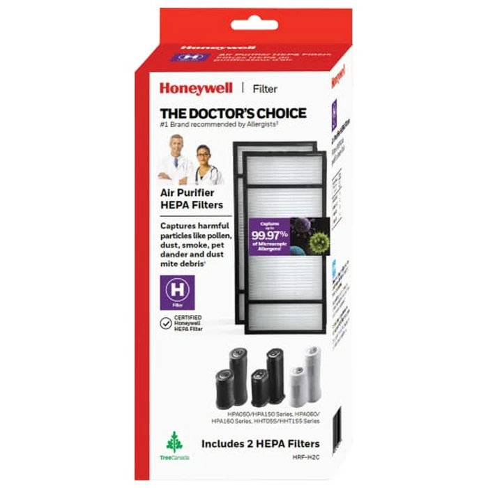 Honeywell HRF-H2C True HEPA Replacement Filter (H) for Air Purifiers, Pack of 2 Filters (H) by Honeywell - Image 1