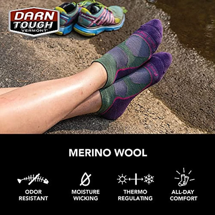 Darn Tough Vermont Hiker Quarter Socks for Women - Midweight Merino Wool Women's Hiking Socks - Mountain Lupine, M by Darn Tough Vermont - Image 6
