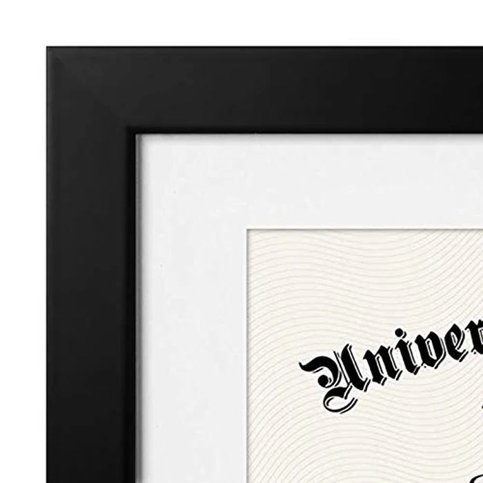 Americanflat 11x14 Diploma Frame with Shatter-Resistant Glass - Use as 8.5x11 Frame with Mat or Display 11x14 Documents Without Mat - Certificate Frames with Engineered Wood for Wall Display - Black by Americanflat - Image 7
