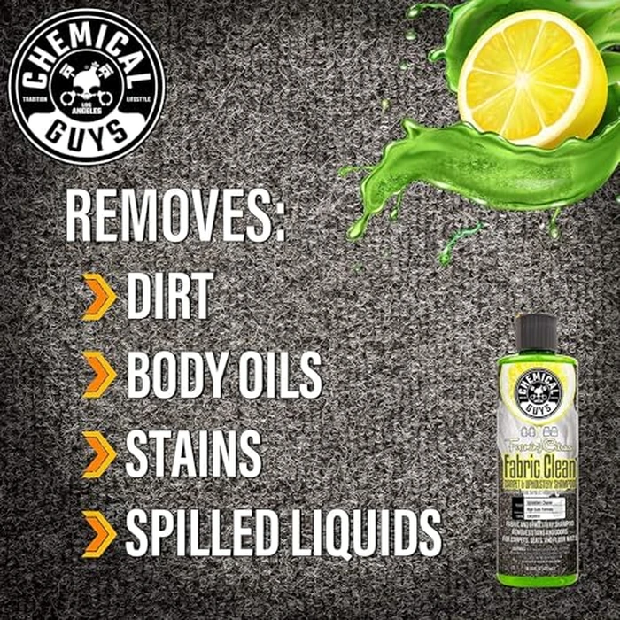 Chemical Guys Foaming Citrus Fabric Clean Drill Brush Kit - High Foaming Stain and Odor Remover, Upholstery, Floor Mat & Car Carpet Cleaner, Deep Cleans & Deodorizes, Citrus Scent - 16 fl oz by Chemical Guys - Image 8