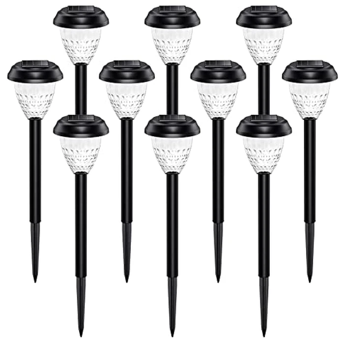 URAGO Super Bright Solar Lights Outdoor Waterproof-10 Pack, Dusk to Dawn Up to 12 Hrs Solar Powered Outdoor Pathway Garden Lights Auto On/Off, LED Landscape Lighting Decorative for Walkway Patio Yard by URAGO - Image 2