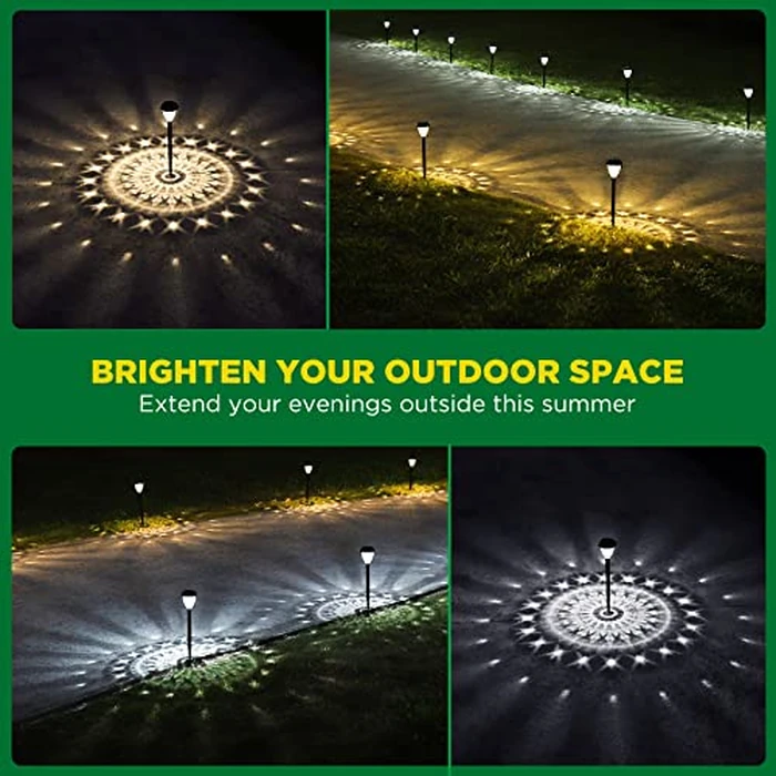 URAGO Super Bright Solar Lights Outdoor Waterproof-10 Pack, Dusk to Dawn Up to 12 Hrs Solar Powered Outdoor Pathway Garden Lights Auto On/Off, LED Landscape Lighting Decorative for Walkway Patio Yard by URAGO - Image 3