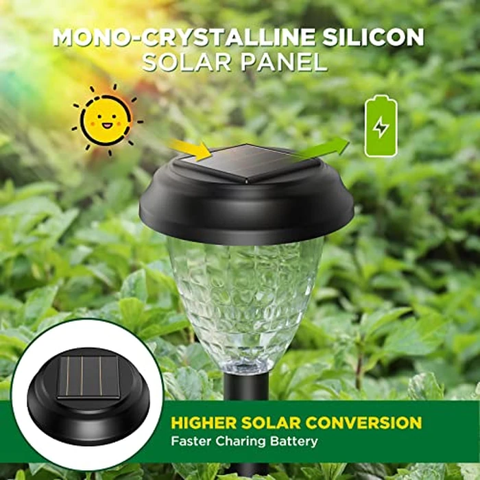 URAGO Super Bright Solar Lights Outdoor Waterproof-10 Pack, Dusk to Dawn Up to 12 Hrs Solar Powered Outdoor Pathway Garden Lights Auto On/Off, LED Landscape Lighting Decorative for Walkway Patio Yard by URAGO - Image 6