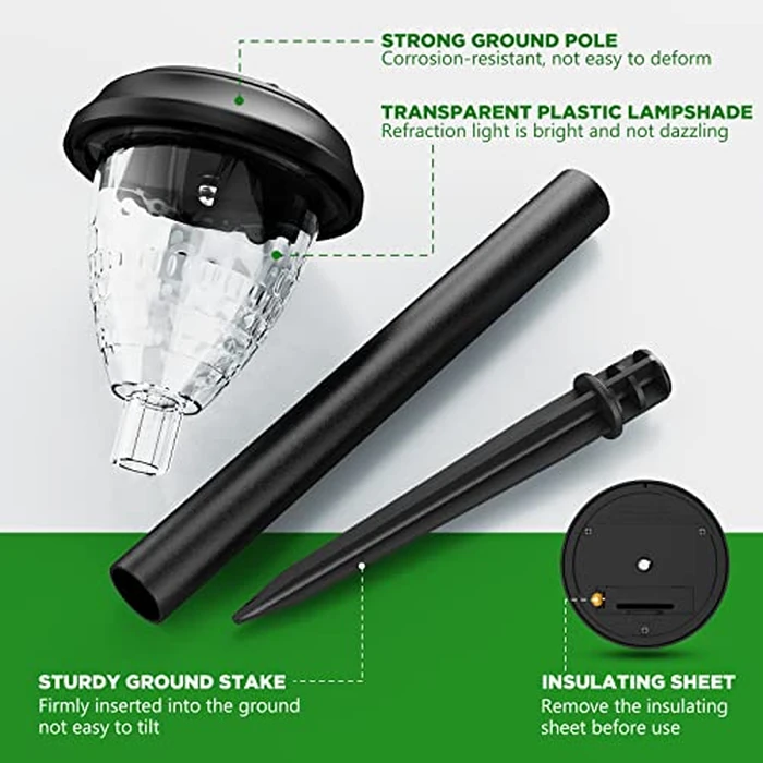 URAGO Super Bright Solar Lights Outdoor Waterproof-10 Pack, Dusk to Dawn Up to 12 Hrs Solar Powered Outdoor Pathway Garden Lights Auto On/Off, LED Landscape Lighting Decorative for Walkway Patio Yard by URAGO - Image 8