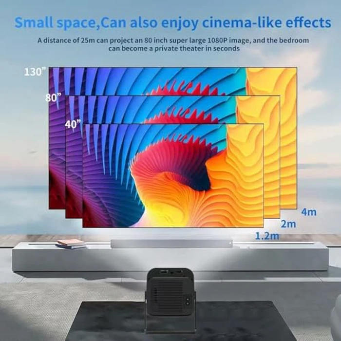 New wireless retro gaming projector,4K HD TV video game stick, Portable projector with 10000+ Games,Small Portable Outdoor Movie Projector,HDMI Output, WIFI by GATBGEFU - Image 5