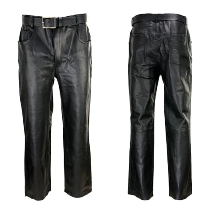 Milwaukee Leather LKM5718 Men's Classic Black Loose Fitted Motorcycle Casual Leather Biker Pants - 38 by Milwaukee Leather - Image 5