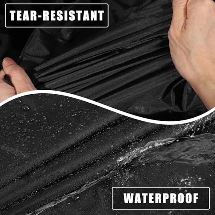 X AUTOHAUX Car Cover for Jeep Grand Cherokee 210D-PU Outdoor Full Car Cover All Weather with Door Zipper for Waterproof Windproof Sun Rain Snow Protection by X AUTOHAUX - Image 3