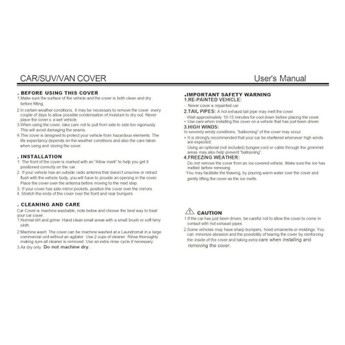 X AUTOHAUX Car Cover for Jeep Grand Cherokee 210D-PU Outdoor Full Car Cover All Weather with Door Zipper for Waterproof Windproof Sun Rain Snow Protection by X AUTOHAUX - Image 8