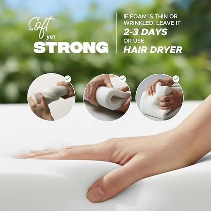 Fitfree Outdoor Chair Cushions 20x20, Water-Resistant & Fade-Resistant, Patio Furniture Lawn Dining Chair Seat Replacement with High Back, Ties Zipper, Removable Cover, Set of 4, Dark Grey by Fitfree - Image 4