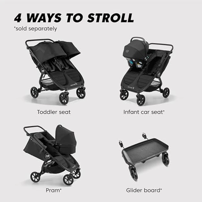 Baby Jogger City Mini GT2 All-Terrain Double Stroller, Jet Black by Baby Jogger - Image 5