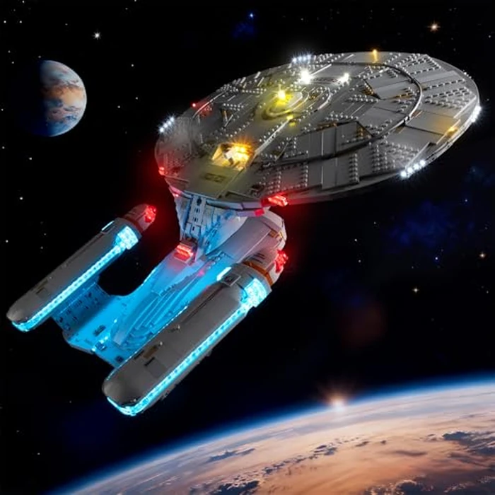 Kyglaring LED Light Kit Compatible with Lego U.S.S. Enterprise NCC-1701-D 10356 Building Set - Upgraded Pro-Grade Dimming & Color Accuracy (Lights Only) by Kyglaring - Used - Like New condition - US$60.96