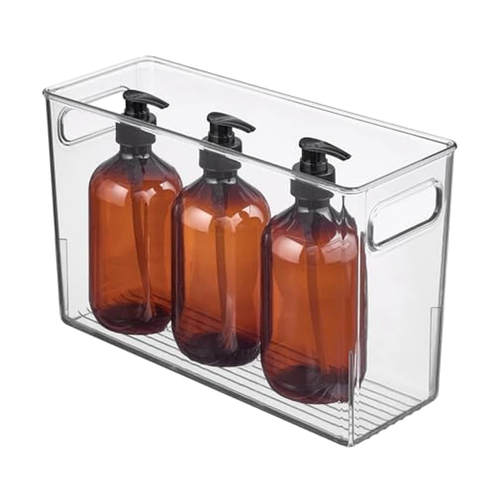 iDesign Linus BPA-Free Plastic Deep Kitchen Storage Bin with Handles - 12" x 5" x 7.75", Clear by InterDesign - Image 8