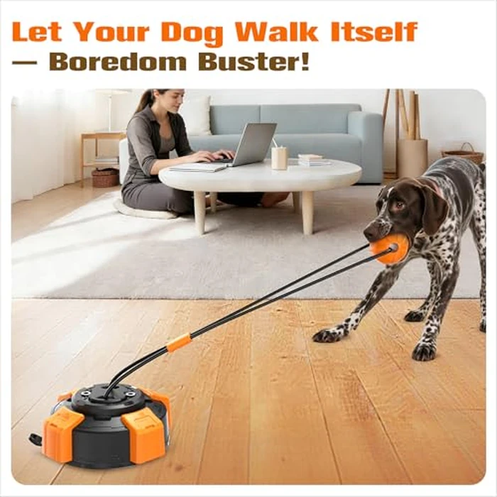 Interactive Dog Toys Upgraded Strong Tug-of-War Dog Toy Mentally Stimulating Toys for Dog Tug of War Dog Toy for Aggressive Chewers Durable Puppy Molar Chew Toy with Teeth Cleaning Dog （Black-orange） by Zensrij - Image 3