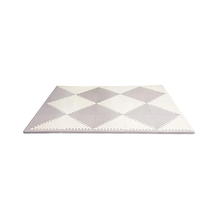 Skip Hop Baby Play Mat, Interlocking Foam Floor Tiles, 70" x 56", Playspot, Grey/Cream by Skip Hop - Used - Like New condition