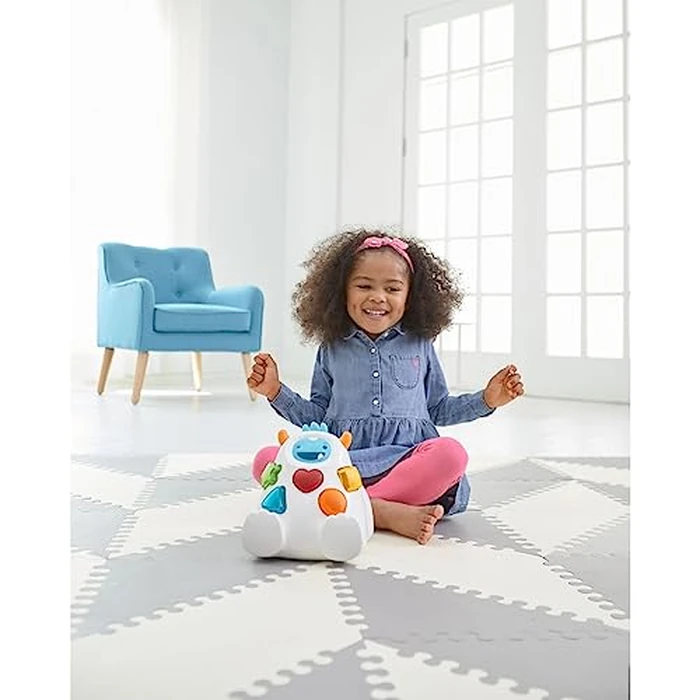 Skip Hop Baby Play Mat, Interlocking Foam Floor Tiles, 70" x 56", Playspot, Grey/Cream by Skip Hop - Image 5