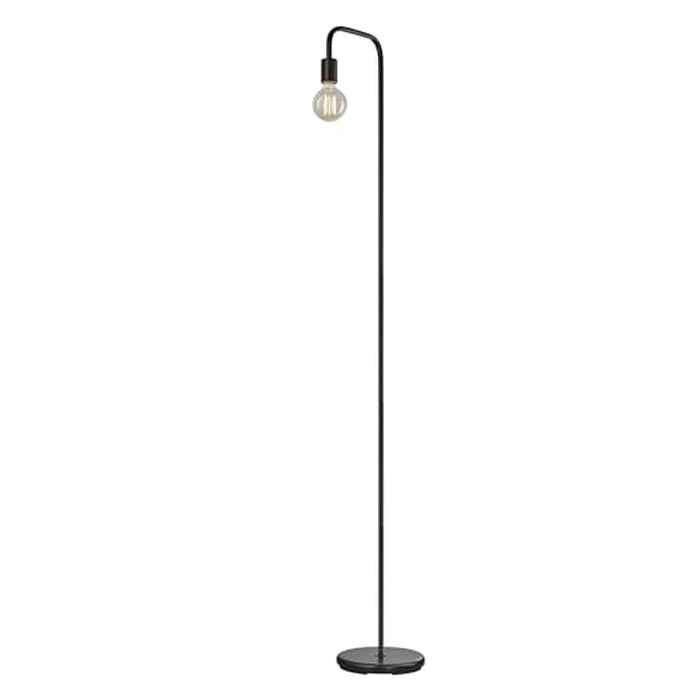 Globe Electric 12937 70" Floor Lamp, Black, Satin Finish, in-Line On/Off Foot Switch, Floor Lamp for Living Room, Floor Lamp for Bedroom, Home Improvement, Reading Lamp, Home Office Accessories by Globe Electric - Image 1