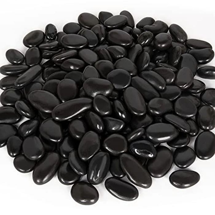 GASPRO 15lb Black River Rocks for Landscaping Outdoor, Polished Black Pebbles for Planters - 1 to 2 Inch, Large Decorative Stones for Garden Decor by GASPRO - Image 8